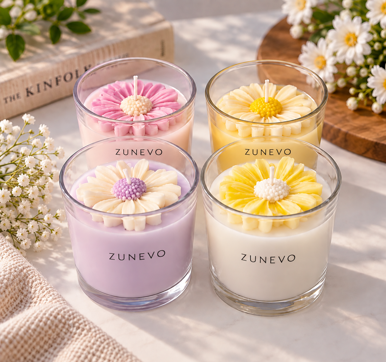 Glass jar candle