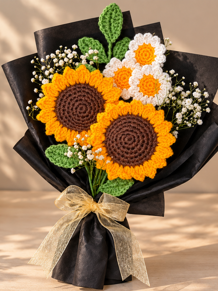Crocheted Flower Bouquet