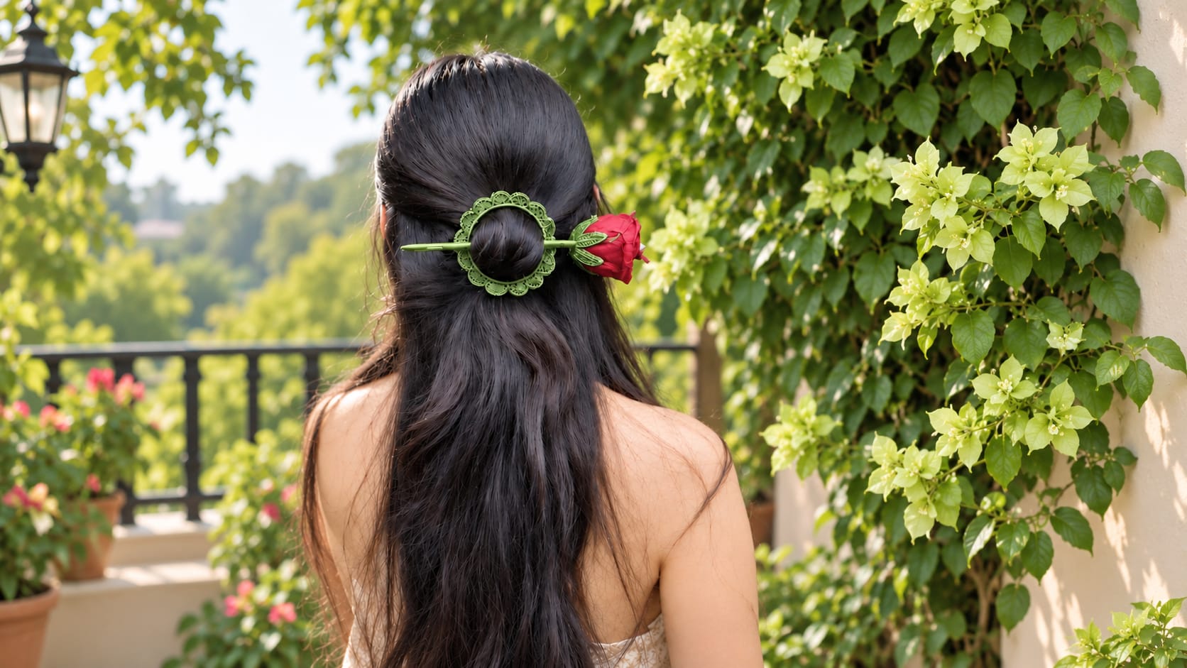 Rose Hair Bun Pin
